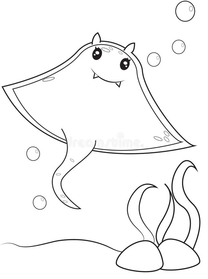 Stingray coloring stock illustrations â stingray coloring stock illustrations vectors clipart