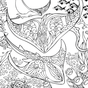 Stingray coloring pages printable for free download