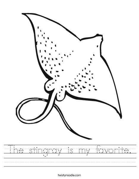 The stingray is my favorite worksheet