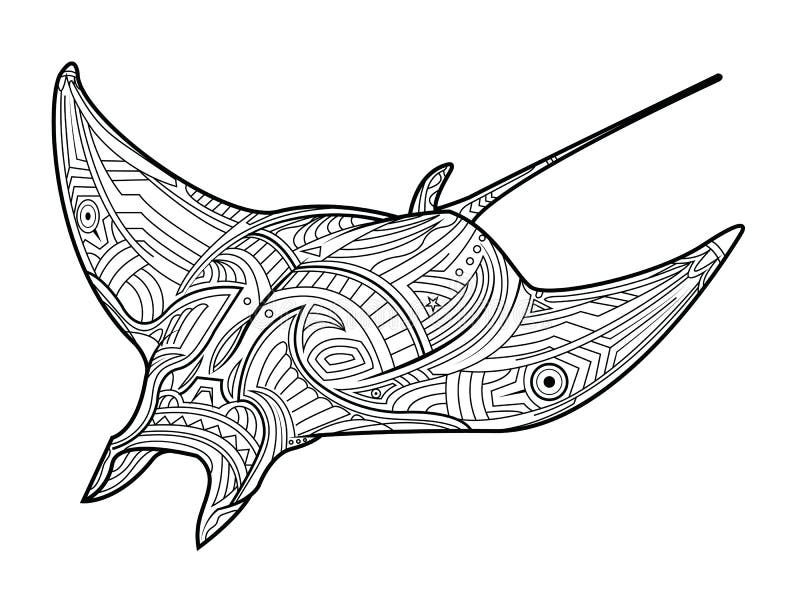 Stingray coloring stock illustrations â stingray coloring stock illustrations vectors clipart