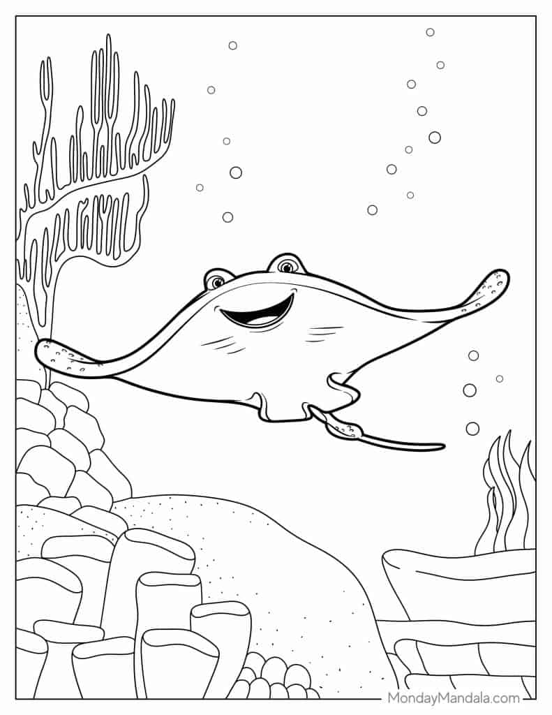 Finding nemo coloring pages free pdf printables