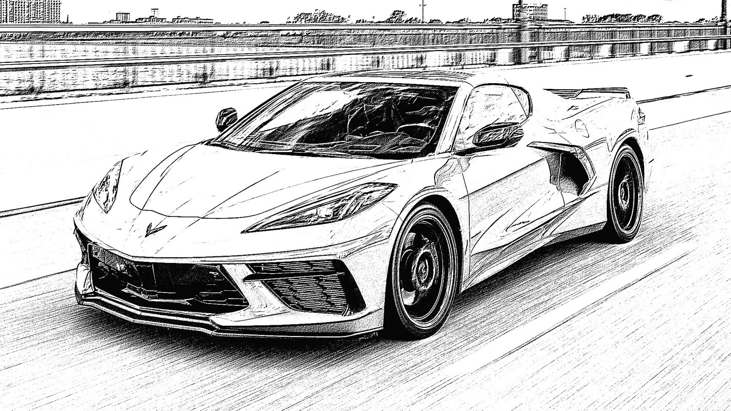 Fighting boredom during lockdown how about some corvette coloring pages