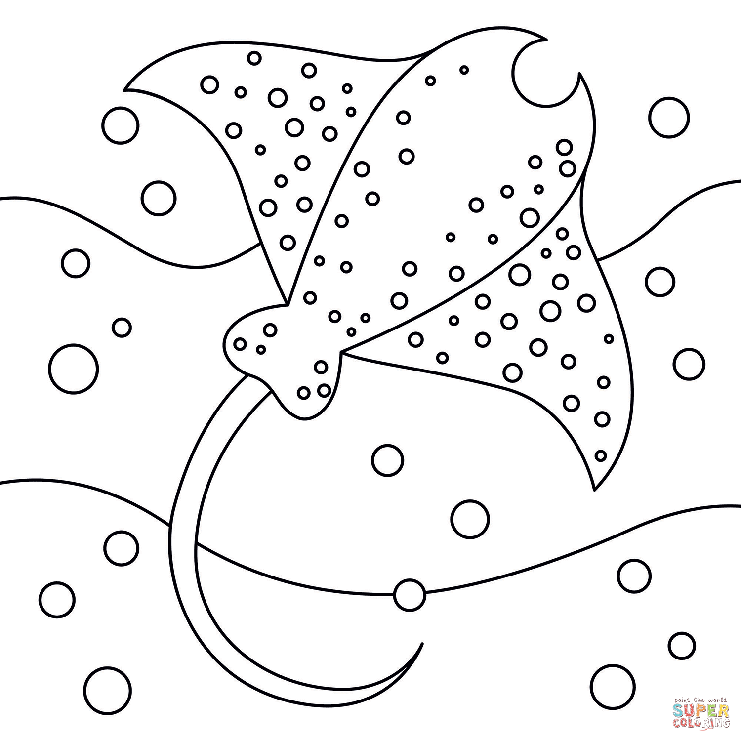 Stingray coloring page free printable coloring pages