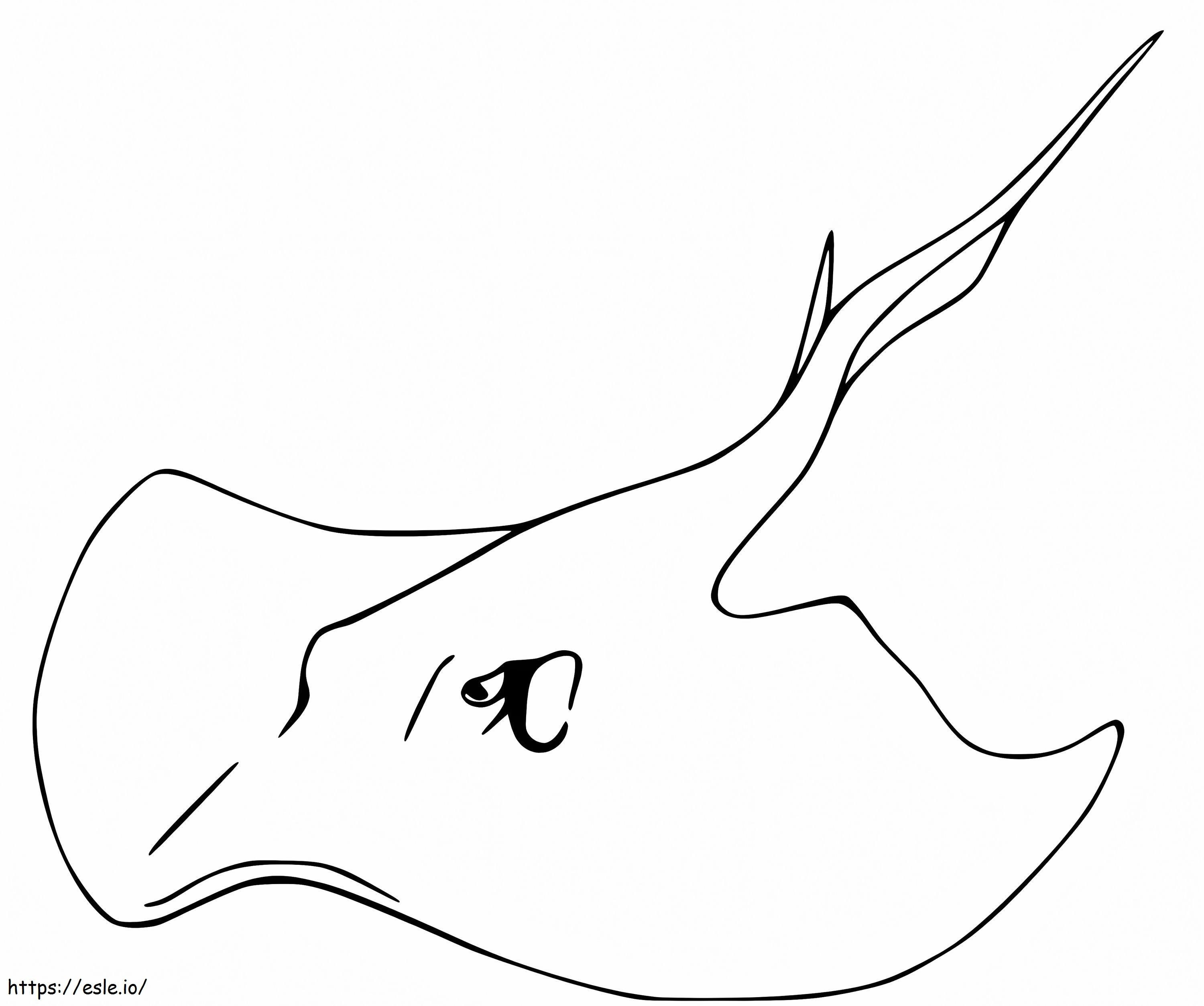 Short tail stingray coloring page