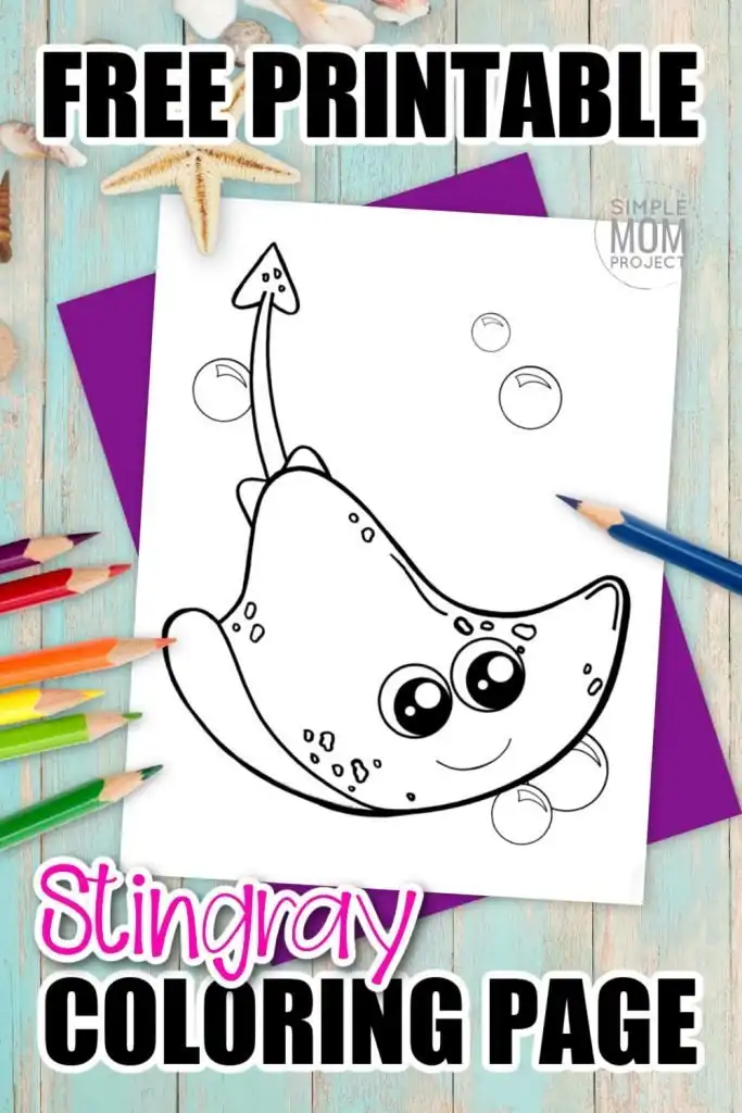 Free printable stingray coloring page â simple mom project