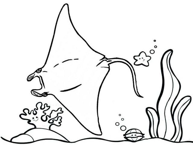 Stunning stingray coloring page coloring pages preschool coloring pages animal coloring pages