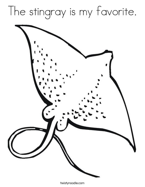 The stingray is my favorite coloring page