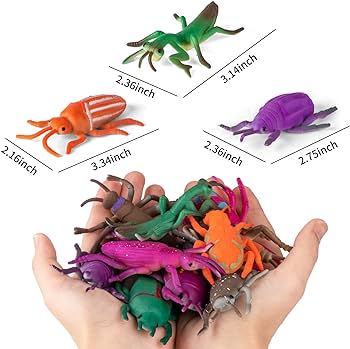 Niskaqsn pack color changing insect toyschange color bug toysfloating and stretchable bath toys fosr kidinsect figurines toys for halloween goody bag fillereaster egg fillerscarnival prize toys games