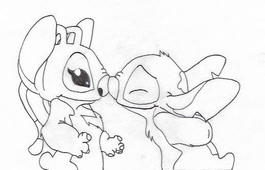 Angel and stitch coloring page stitch coloring pages angel coloring pages lilo and stitch drawings