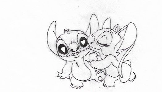 Angel and stitch angel coloring pages cartoon coloring pages stitch and angel