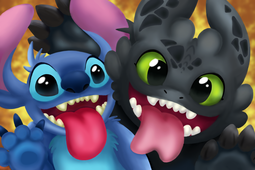 Stitch and toothless