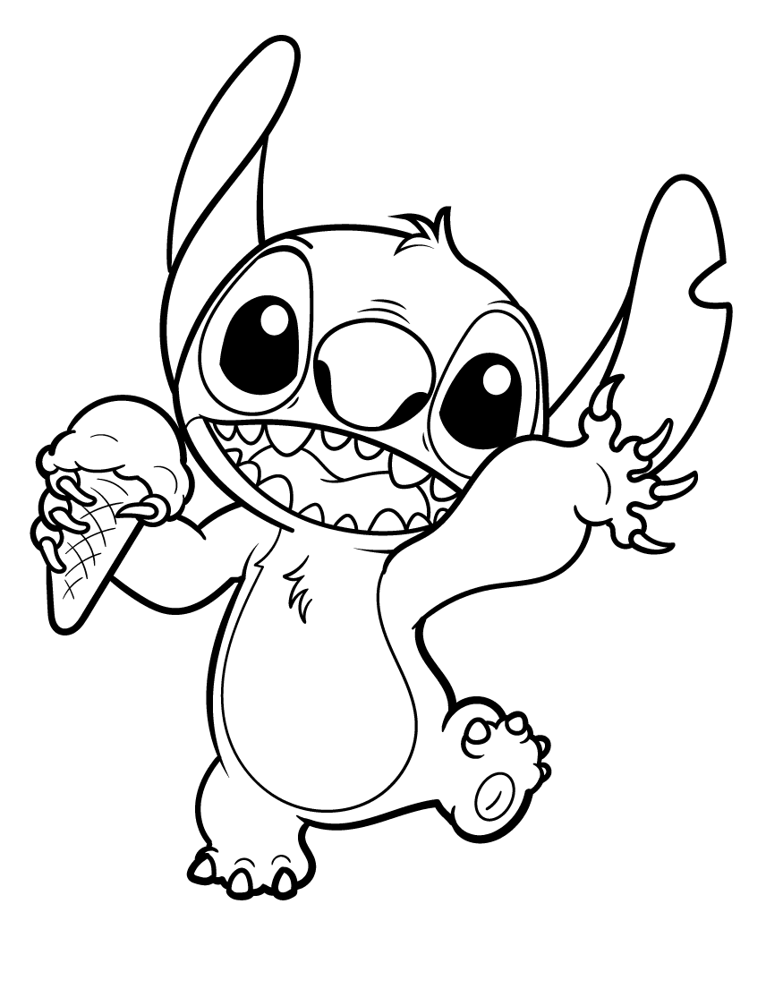 Lilo stitch coloring pages printable for free download