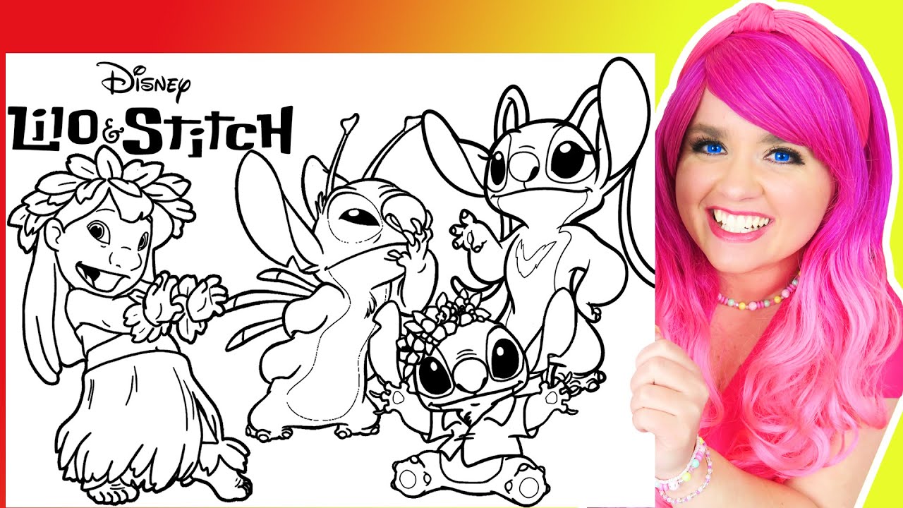 Coloring lilo stitch disney coloring pages stitch angel and lilo prisacolor ohuhu arkers