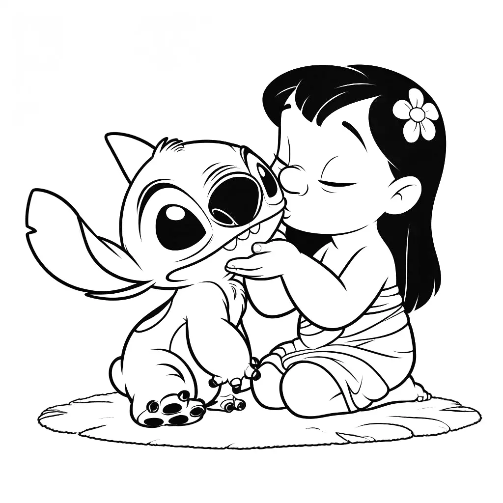 Stitch coloring page