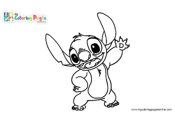 Stitch coloring pages for kids by the learning apps tpt