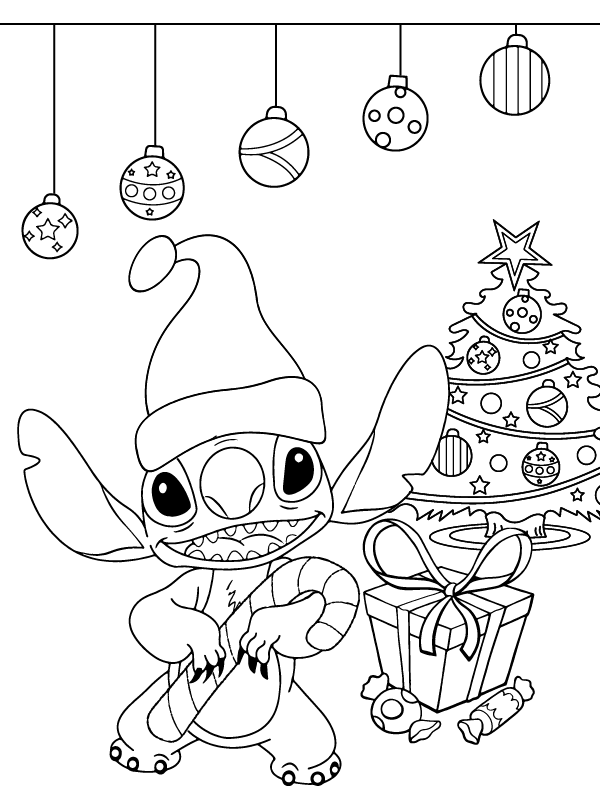 Superb stitch christmas coloring page fãrbung seite