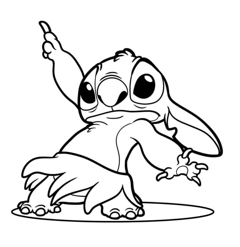 Stitch free graphics coloring page