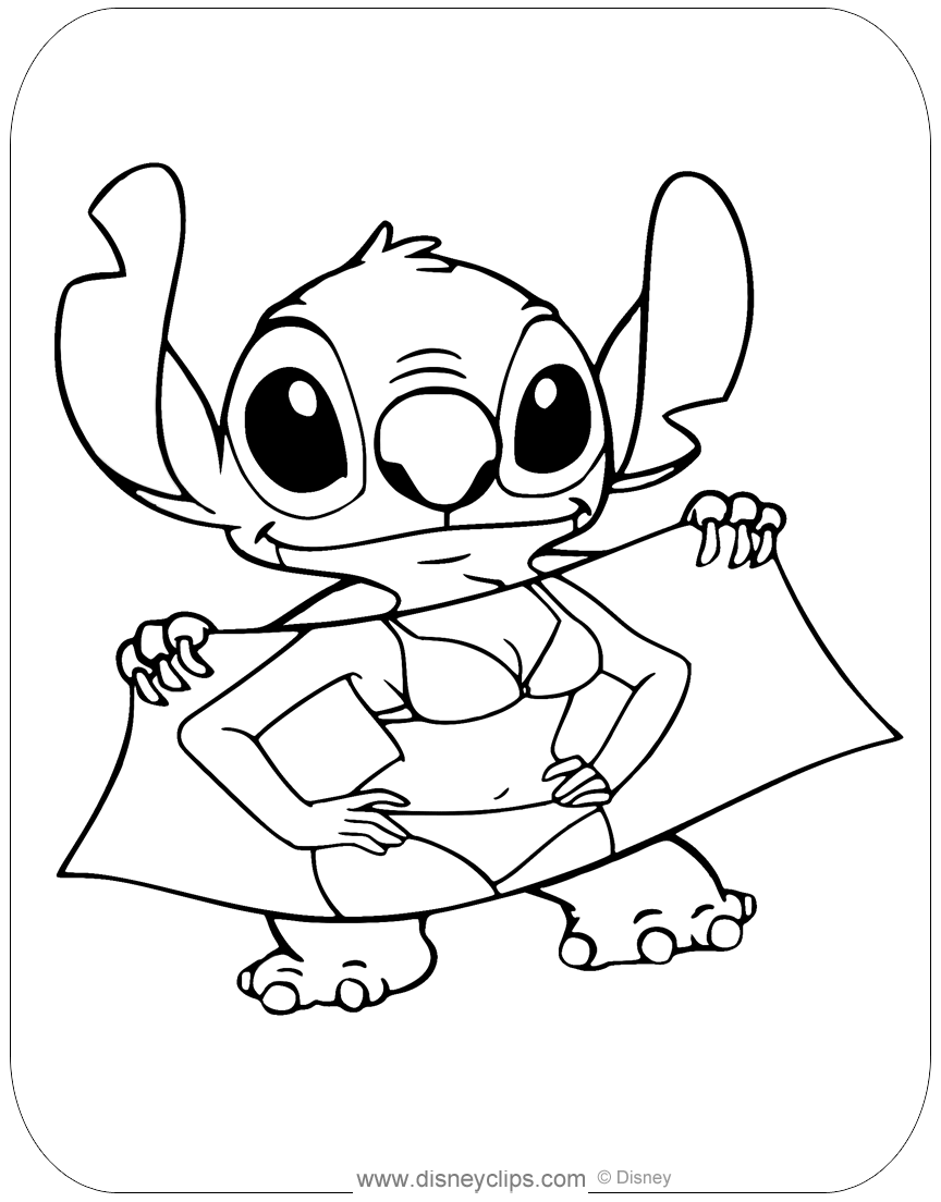 Free printable lilo and stitch coloring pages