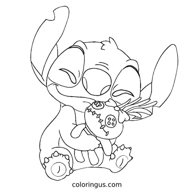 Cute stitch coloring pages in pdf