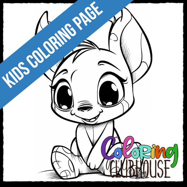 Stitch coloring page pdf coloring clubhouse