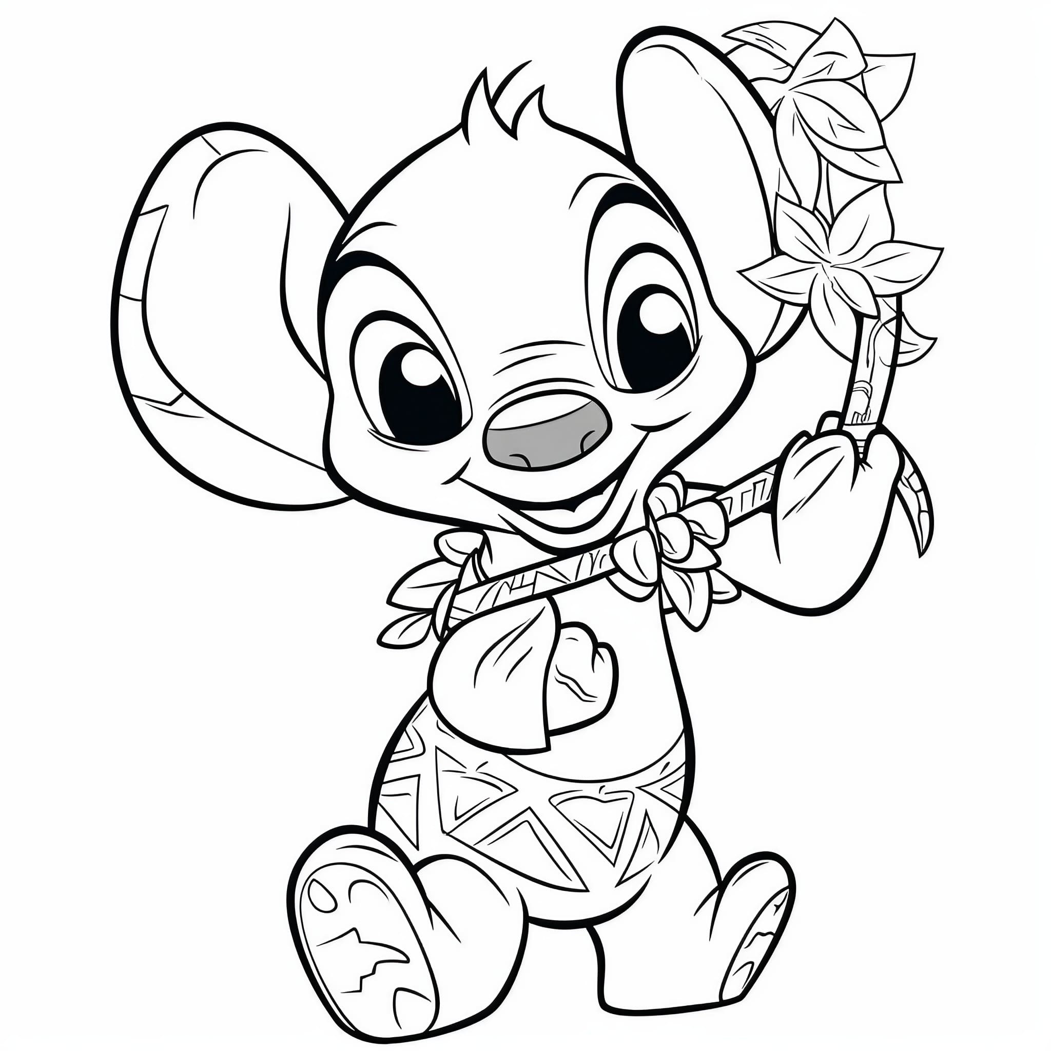 Stitch coloring pages for free and printable