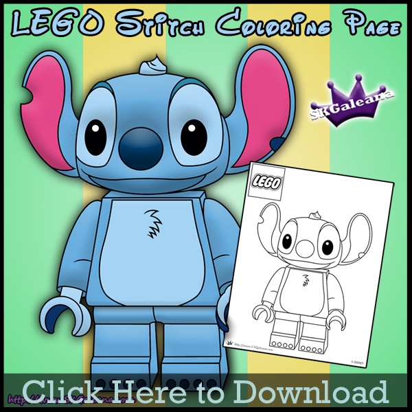 Free lego stitch printable coloring page â