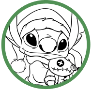 Disney stitch christmas coloring pages