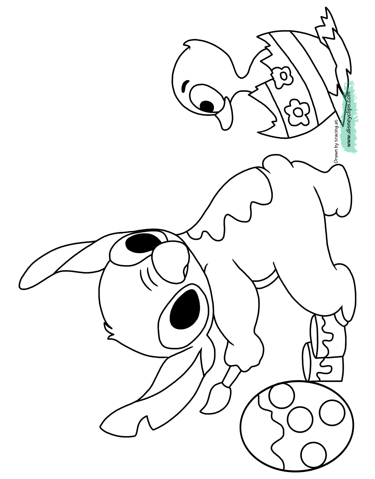 Printable disney easter coloring pages