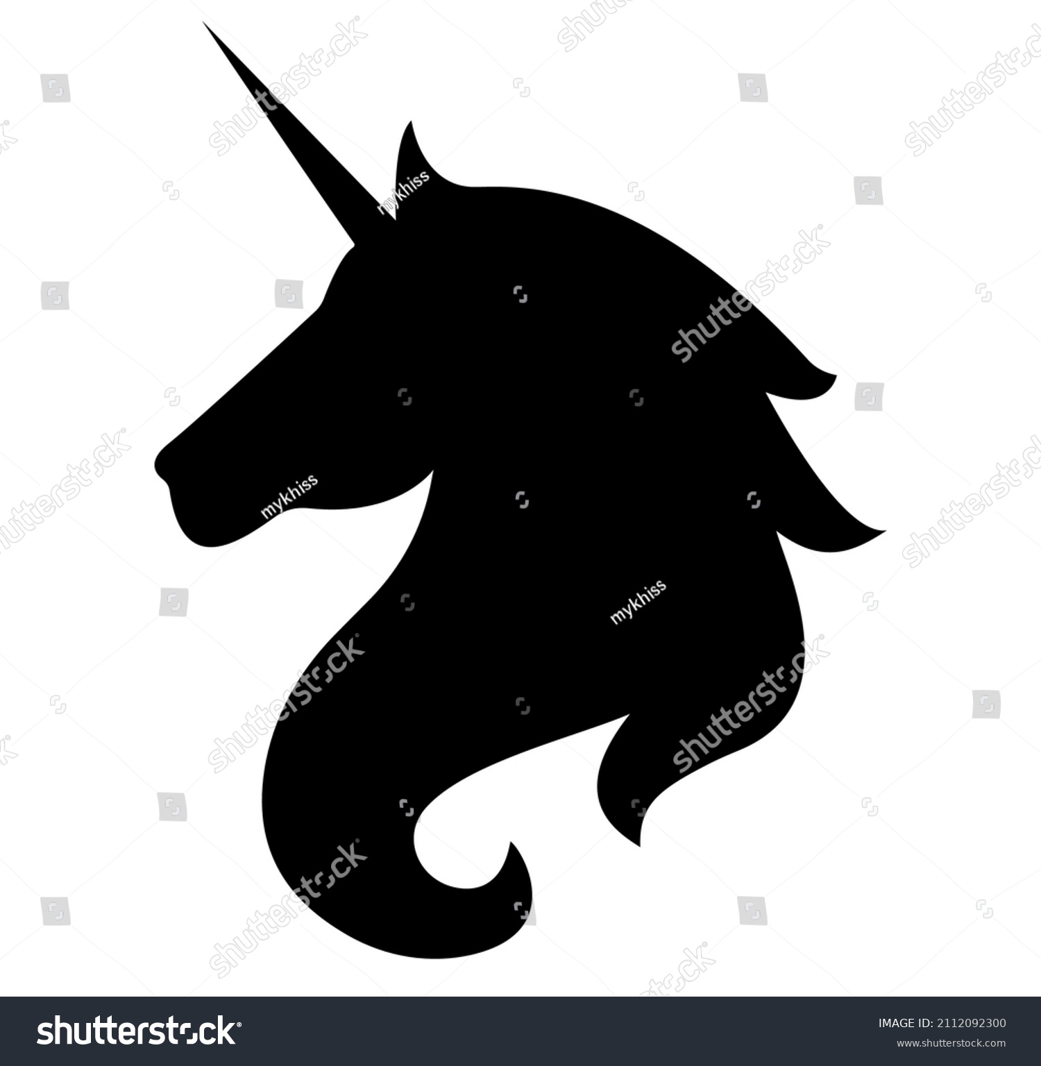 Unicorn head silhouette images stock photos d objects vectors