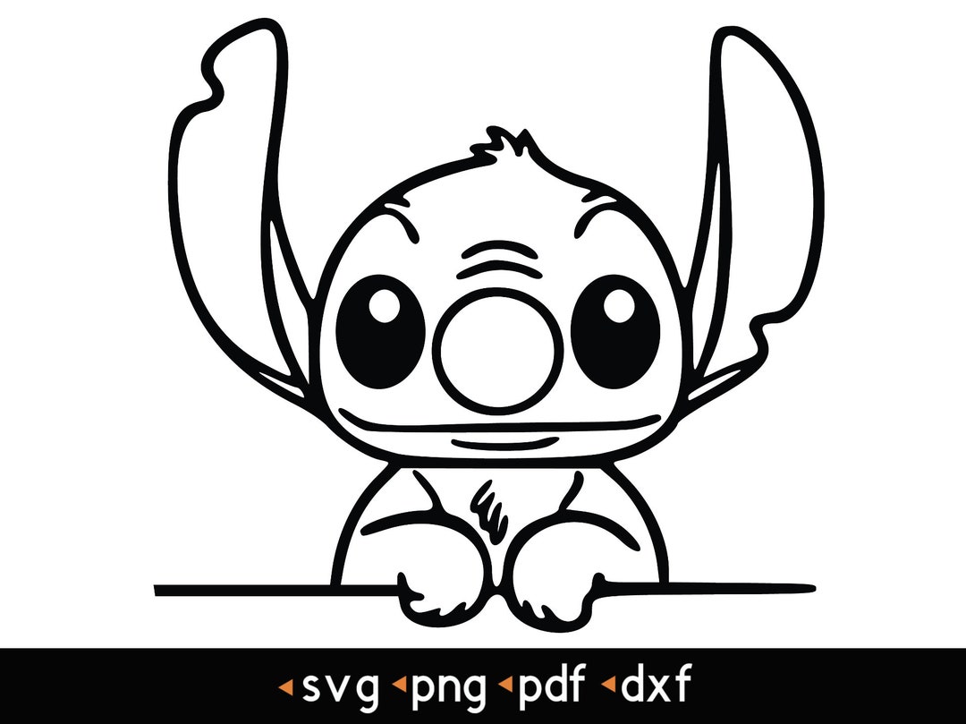 Stitch transparent background svg png pdf dxf