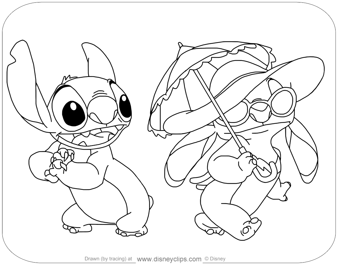 Free printable lilo and stitch coloring pages