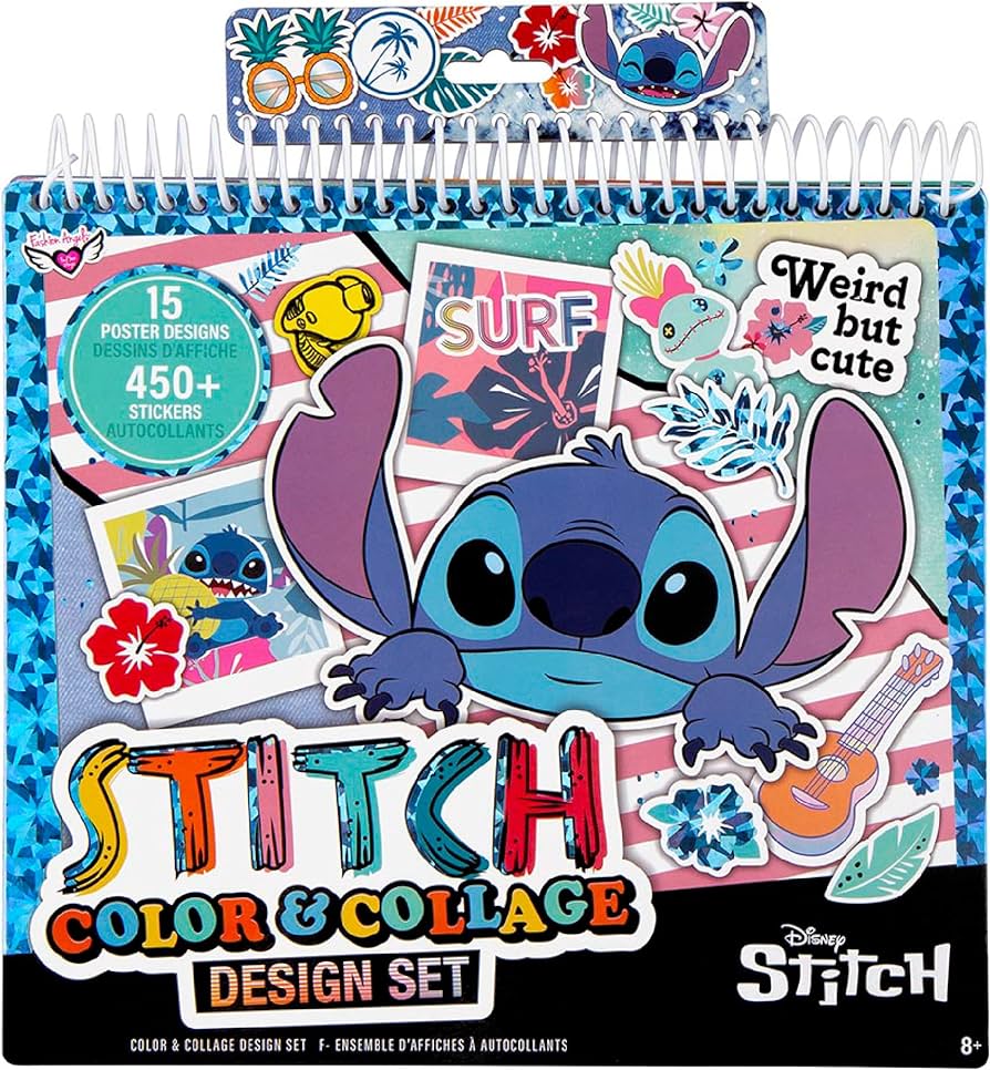 Fashion angels disney stitch color collage design set