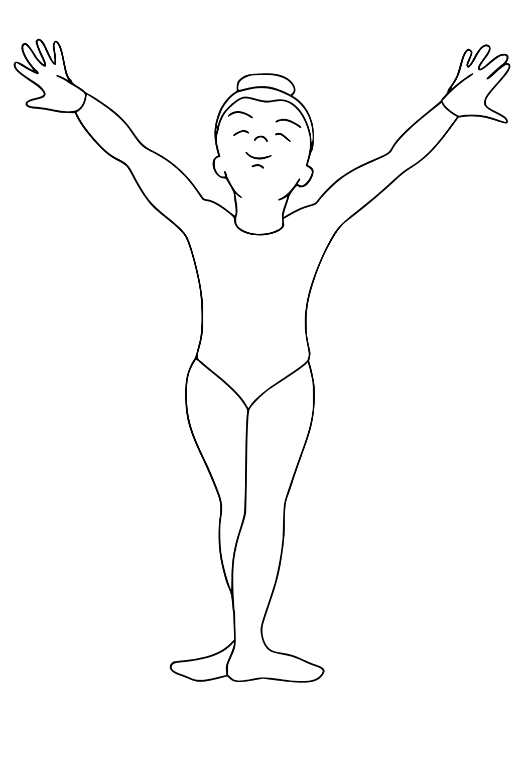 Free printable gymnastics easy coloring page sheet and picture for adults and kids girls and boys