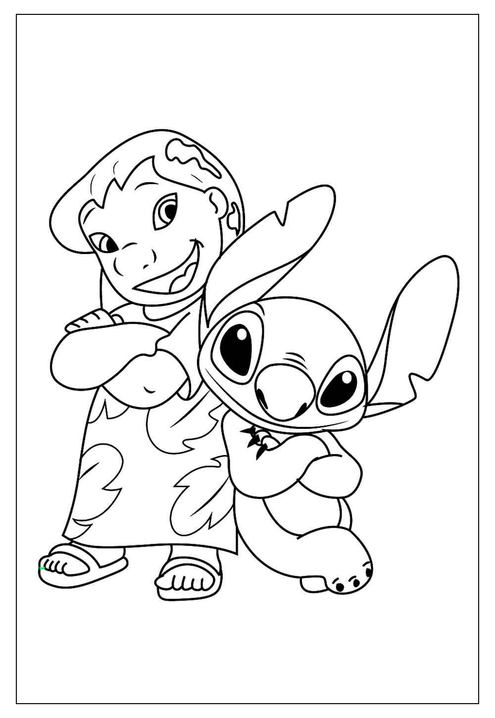 Desenhos de lilo e stitch para imprimir e colorir desenho de pintar do stitch