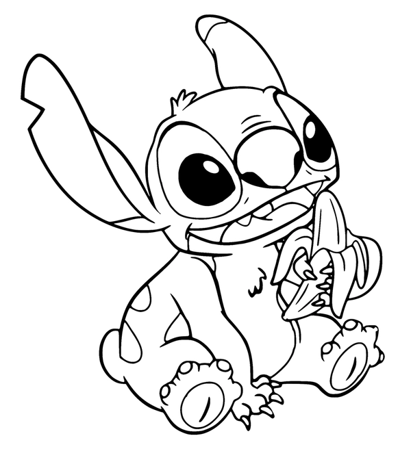 Ðï stitch eating a banana