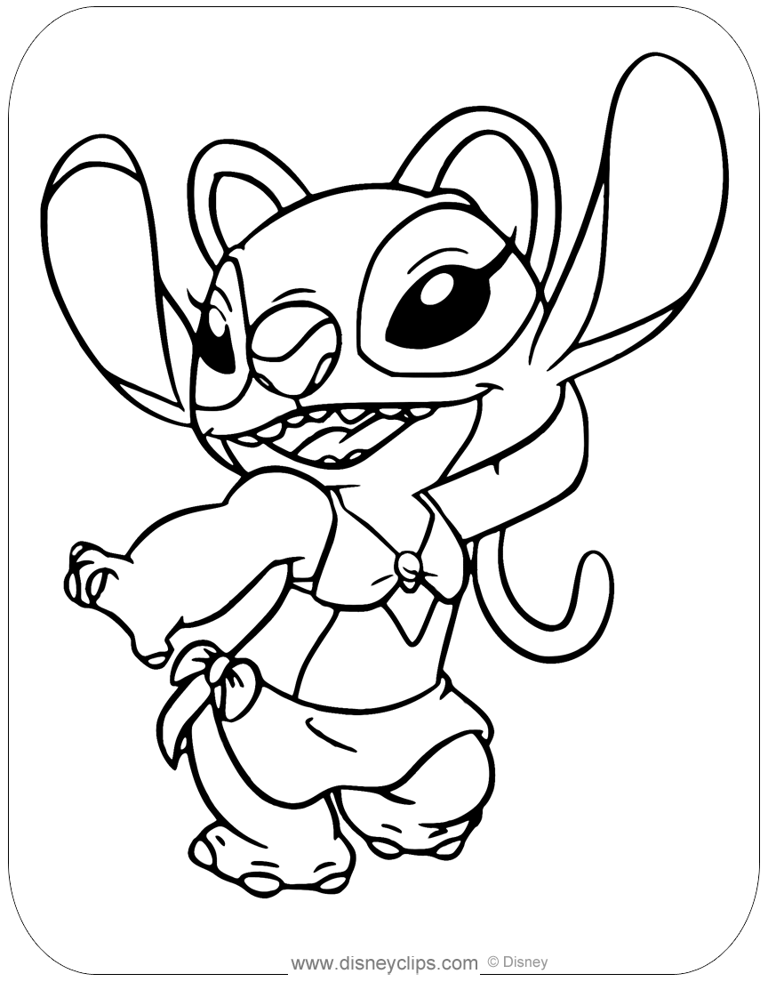 Free printable lilo and stitch coloring pages