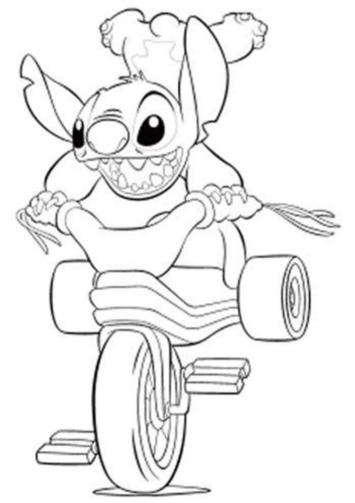 Free easy to print stitch coloring pages