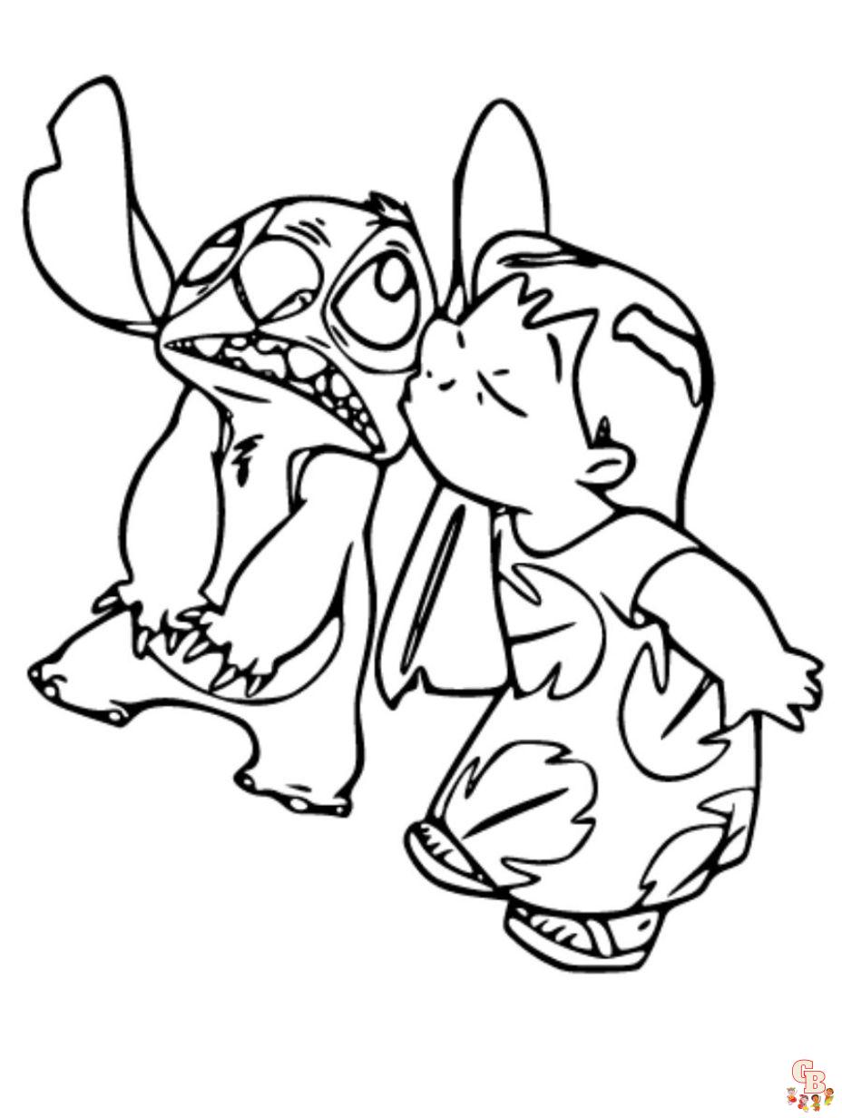 Stitch coloring pages