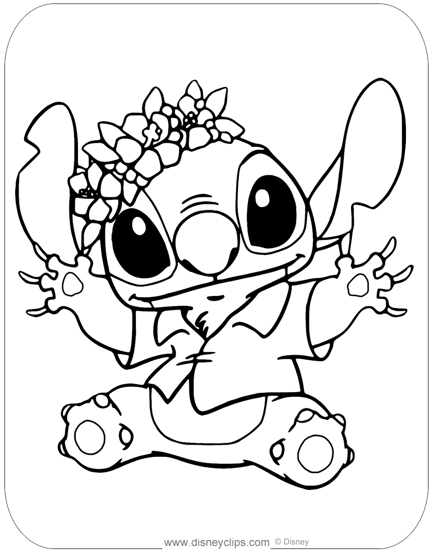 Coloring page of stitch wearing a shirt liloandstitch disney colorâ hojas para colorear de disney pãginas para colorear lindas pãginas para colorear disney