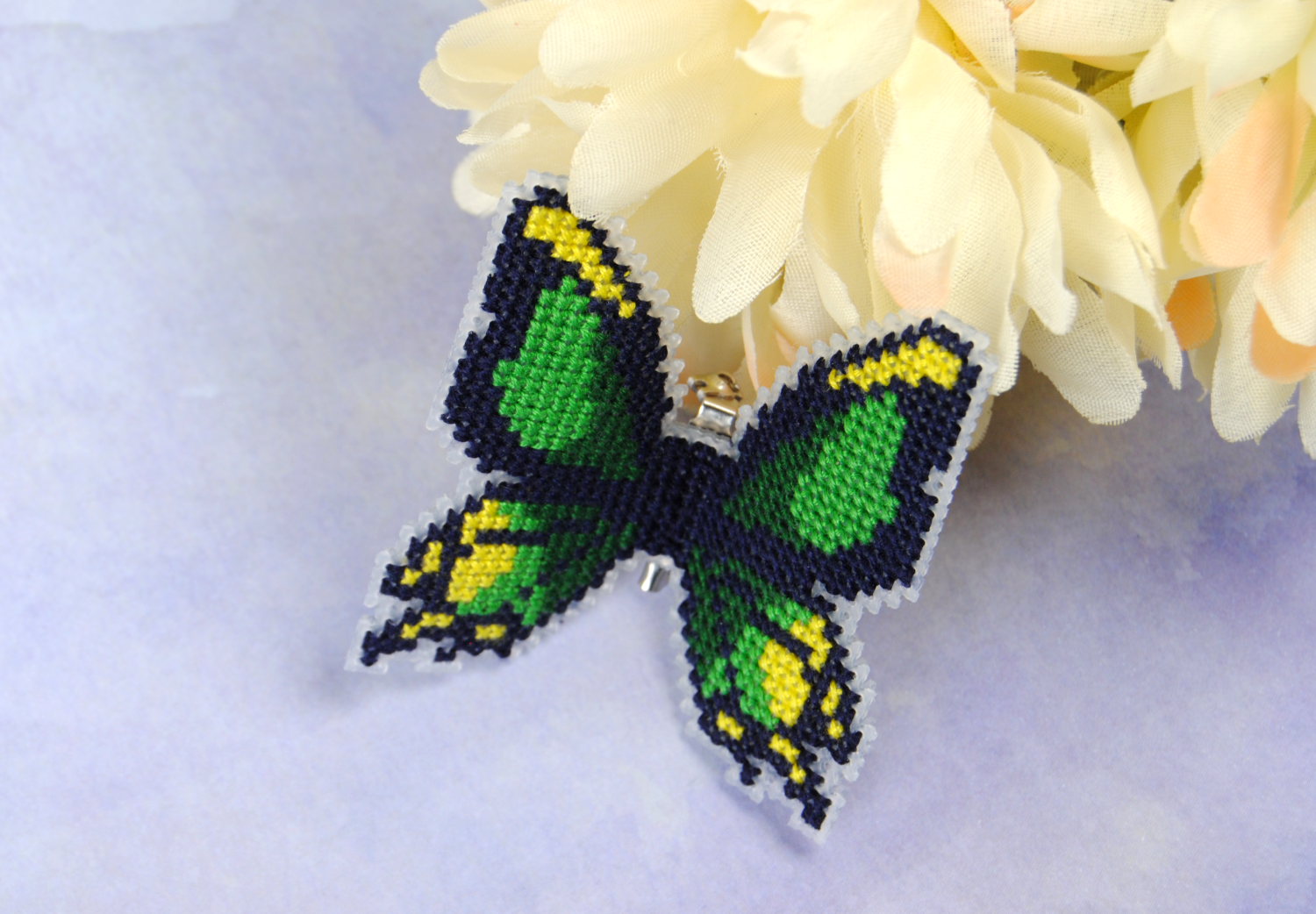 D plastic canvas poseable cross stitch butterfly tutorial â