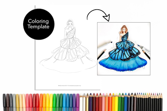 Buy digital download butterfly girl coloring page instant printable used for printing and coloring or with digital apps online in india