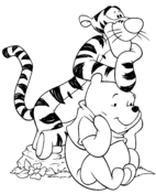 Butterfly on a nose of pooh coloring page free printable coloring pages