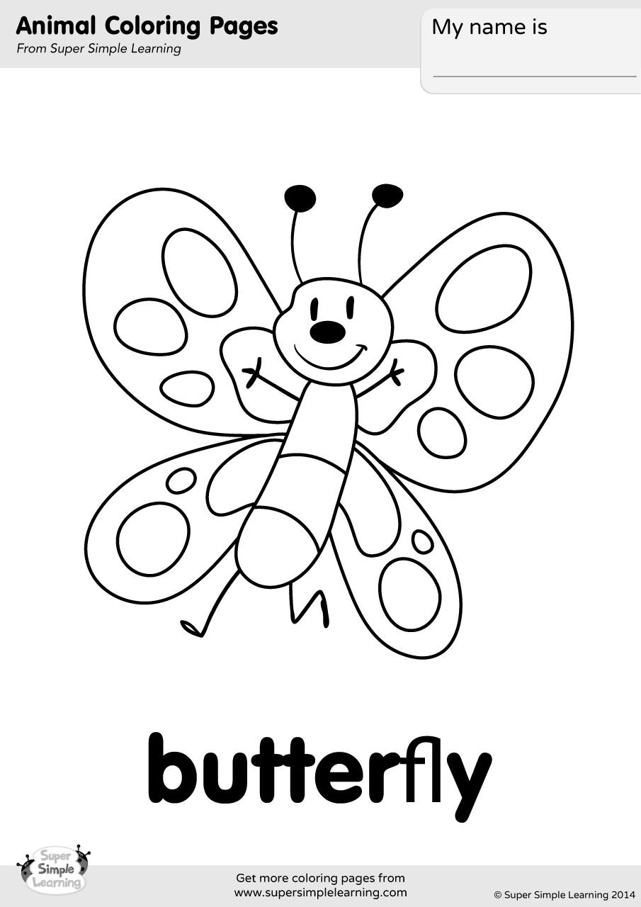 Butterfly coloring page