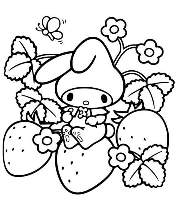 Free easy to print kawaii coloring pages sanrio hello kitty pegatinas bonitas dibujos bonitos