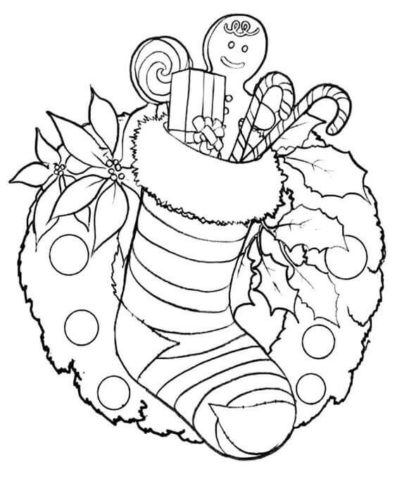 Coloring pages christmas stockings coloring pages printable