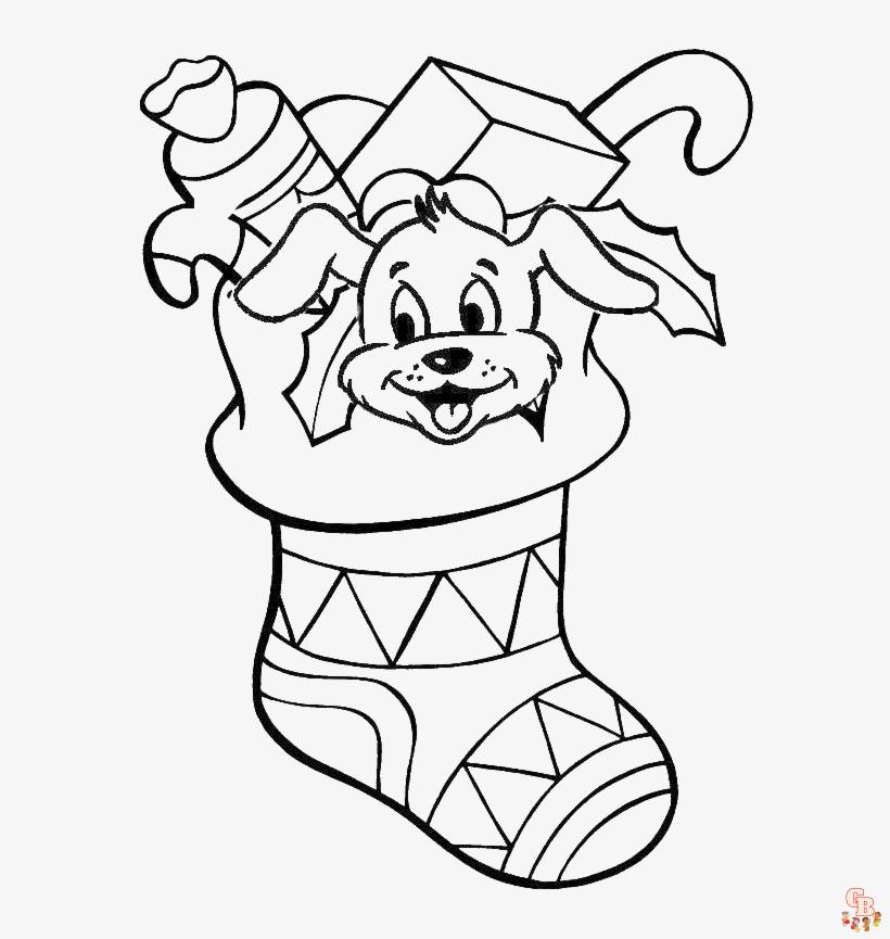 Enjoy the festive season with stocking coloring pages