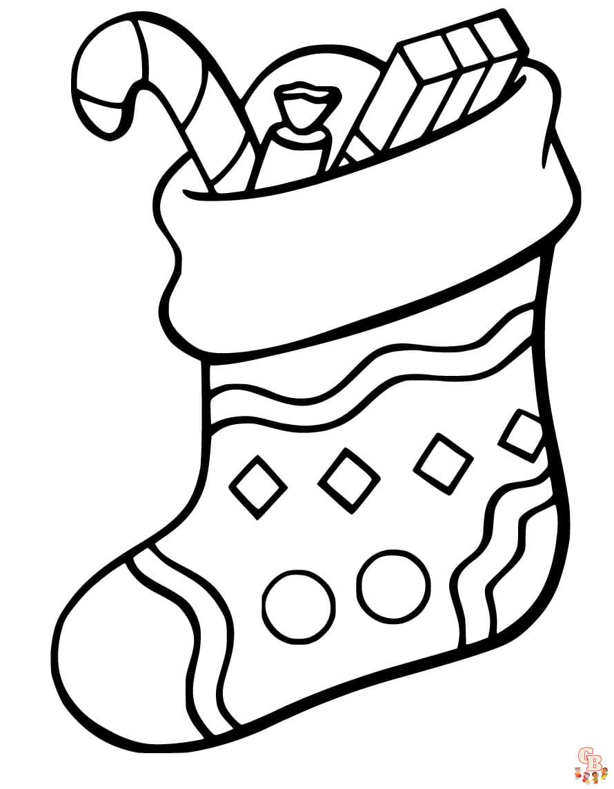 Enjoy the festive season with stocking coloring pages