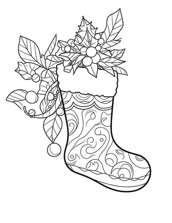 Cheerful christmas coloring pages for kids and adults