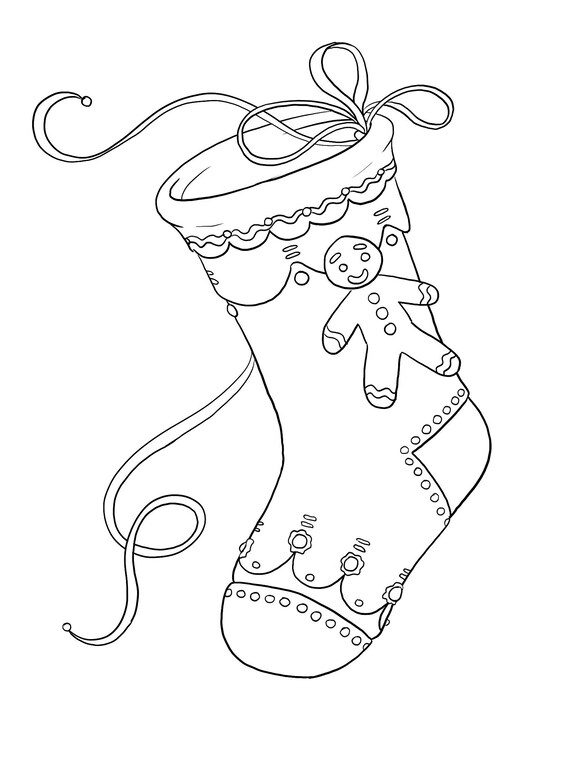 Holiday coloring pages printable coloring pages holiday party activity kids coloring pages holiday stocking coloring page candy