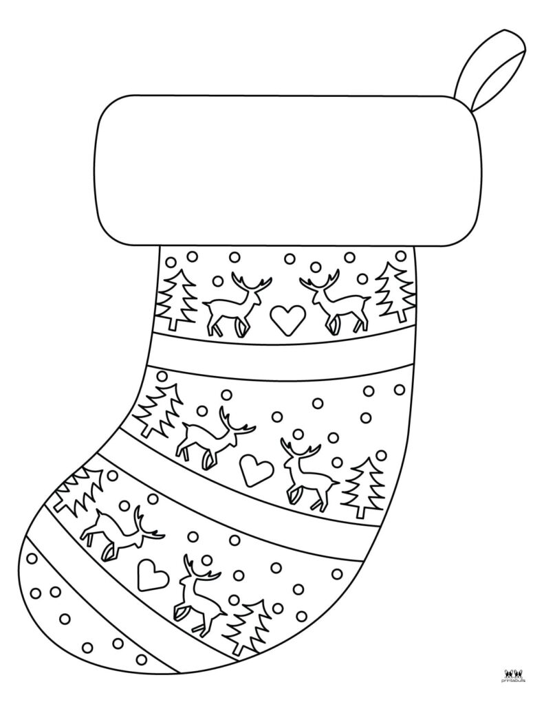 Christmas stocking coloring pages